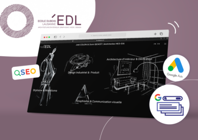 École Dubois Lausanne (EDL) : référencement naturel et Google Ads